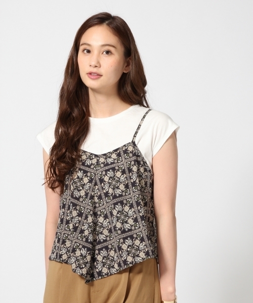 GLOBAL WORK（グローバルワーク）の「アソートキャミレイヤー半袖/713157（Tシャツ/カットソー・レディース・その他/ホワイト/ブラック/ブルー/ネイビー・LARGE/MEDIUM）」の3枚目の写真