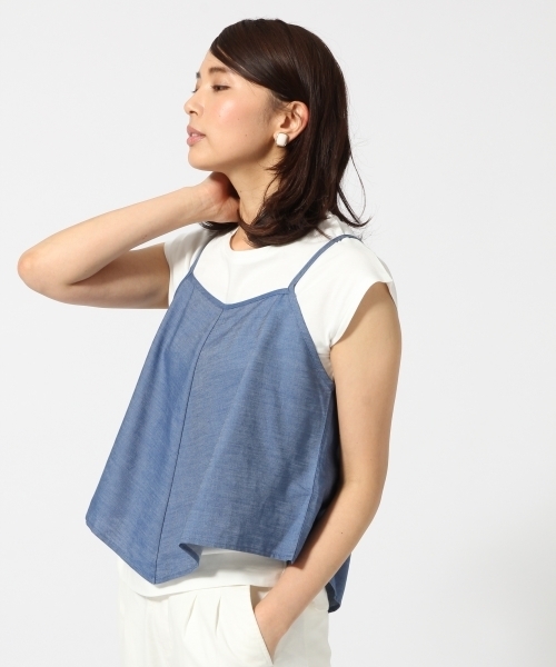 GLOBAL WORK（グローバルワーク）の「アソートキャミレイヤー半袖/713157（Tシャツ/カットソー・レディース・その他/ホワイト/ブラック/ブルー/ネイビー・LARGE/MEDIUM）」の4枚目の写真