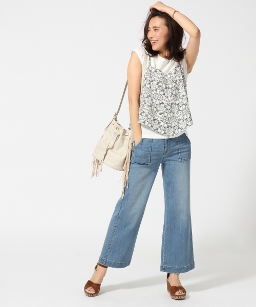 GLOBAL WORK（グローバルワーク）の「アソートキャミレイヤー半袖/713157（Tシャツ/カットソー・レディース・その他/ホワイト/ブラック/ブルー/ネイビー・LARGE/MEDIUM）」の9枚目の写真