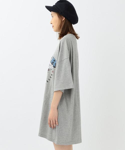 Another Edition（アナザーエディション）の「ビッグロゴT/ AEBC BIG ロゴ TEE◆（Tシャツ/カットソー・レディース・ホワイト/ライトグレー/ネイビー・フリー）」の5枚目の写真