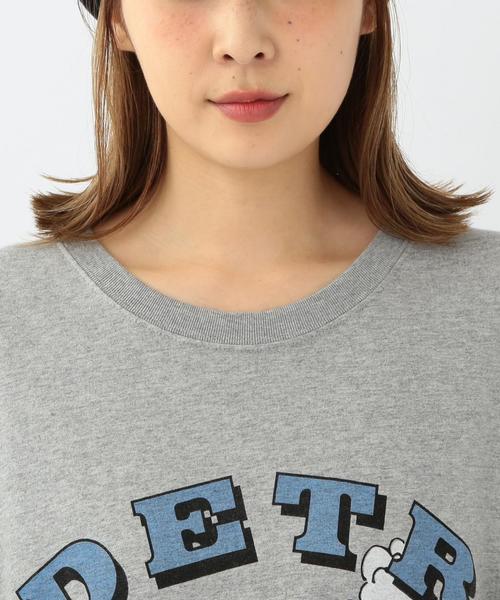 Another Edition（アナザーエディション）の「ビッグロゴT/ AEBC BIG ロゴ TEE◆（Tシャツ/カットソー・レディース・ホワイト/ライトグレー/ネイビー・フリー）」の14枚目の写真