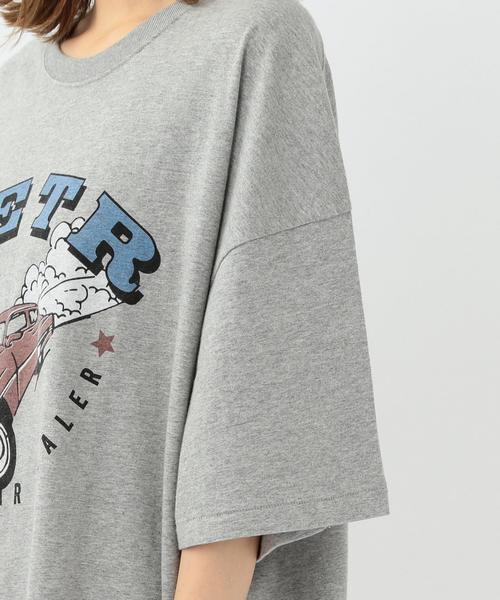 Another Edition（アナザーエディション）の「ビッグロゴT/ AEBC BIG ロゴ TEE◆（Tシャツ/カットソー・レディース・ホワイト/ライトグレー/ネイビー・フリー）」の16枚目の写真