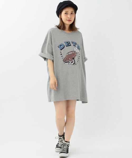 Another Edition（アナザーエディション）の「ビッグロゴT/ AEBC BIG ロゴ TEE◆（Tシャツ/カットソー・レディース・ホワイト/ライトグレー/ネイビー・フリー）」の19枚目の写真