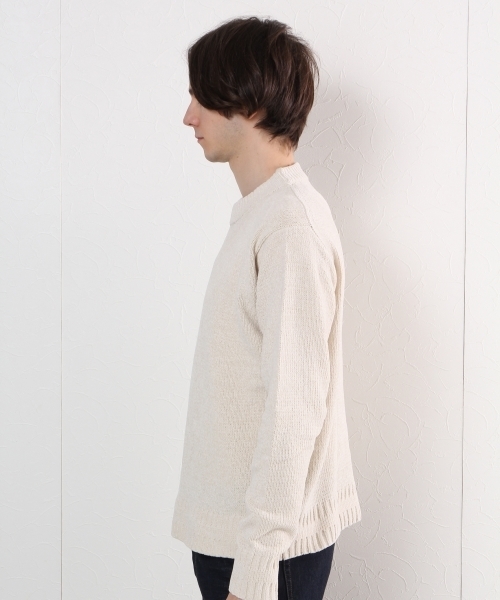 GLOBAL WORK（グローバルワーク）の「５ゲージモールヤーンニットプルオーバー/719664（ニット/セーター・メンズ・ワインレッド/ネイビー/グリーン/オフホワイト・SMALL/MEDIUM/X-LARGE/LARGE）」の5枚目の写真