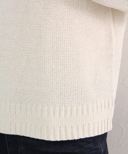 GLOBAL WORK（グローバルワーク）の「５ゲージモールヤーンニットプルオーバー/719664（ニット/セーター・メンズ・ワインレッド/ネイビー/グリーン/オフホワイト・SMALL/MEDIUM/X-LARGE/LARGE）」の11枚目の写真