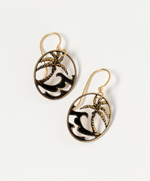 Kahiko(カヒコ)の「【Kahiko】LEIGHTON LAM アイランドピアス(ピアス(両耳用)・レディース・ゴールド/シルバー/ブラック×ゴールド・FREE)」の2枚目の写真