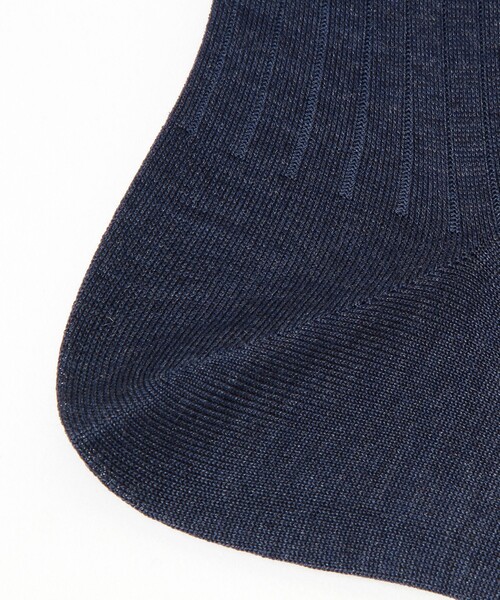 BEAMS F(ビームスエフ)の「BEAMS F / シルクリブソックス(ソックス/靴下・メンズ・チャコールグレー/ダークグリーン/ネイビー/ワイン・ONE SIZE)」の17枚目の写真