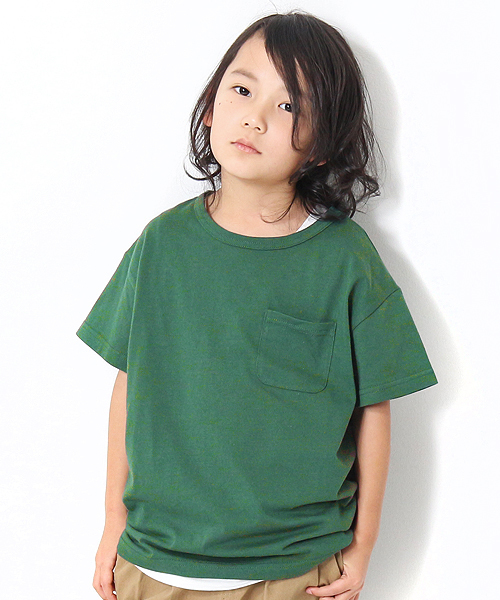 devirock（デビロック）の「BIGシルエット半袖Tシャツ ビッグT BIGTシャツ（Tシャツ/カットソー・キッズ・ホワイト/ブルー/ブラック/カーキ/杢グレー/グリーン系その他/パープル系その他・100cm/110cm/140cm/120cm/130cm/160cm/150cm）」の5枚目の写真