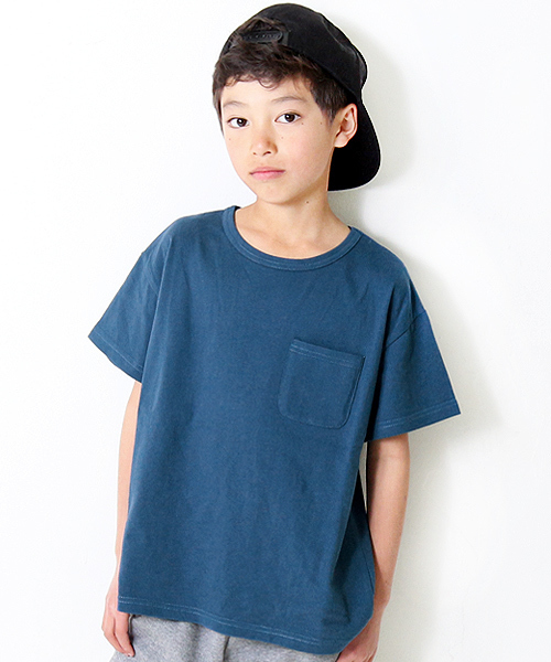 devirock（デビロック）の「BIGシルエット半袖Tシャツ ビッグT BIGTシャツ（Tシャツ/カットソー・キッズ・ホワイト/ブルー/ブラック/カーキ/杢グレー/グリーン系その他/パープル系その他・100cm/110cm/140cm/120cm/130cm/160cm/150cm）」の6枚目の写真