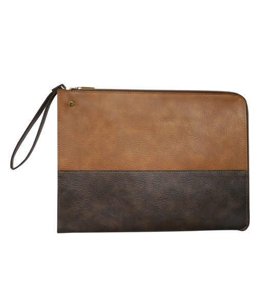 MONO-MART クラッチバッグ メンズ PUレザー MONO-MART（モノマート）の「PU Leather Square Clutch Bag