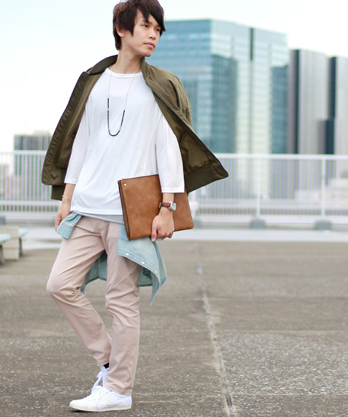 MONO-MART クラッチバッグ メンズ PUレザー MONO-MART（モノマート）の「PU Leather Square Clutch Bag