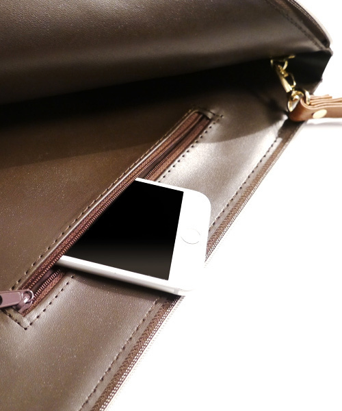 MONO-MART クラッチバッグ メンズ PUレザー MONO-MART（モノマート）の「PU Leather Square Clutch Bag