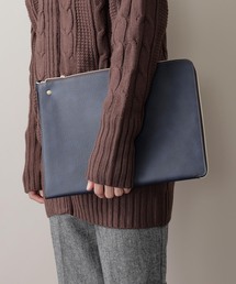 MONO-MART | PU Leather Square Clutch Bag(クラッチバッグ)