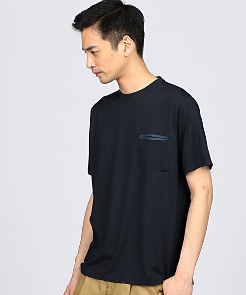 DESCENTE PAUSE（デサントポーズ）の「DESCENTE PAUSE（デサントポーズ） ZEROSEAM POKET T-SHIRT（Tシャツ/カットソー・メンズ・ホワイト/ブラウン/オリーブ/ネイビー・MEDIUM/LARGE）」の4枚目の写真