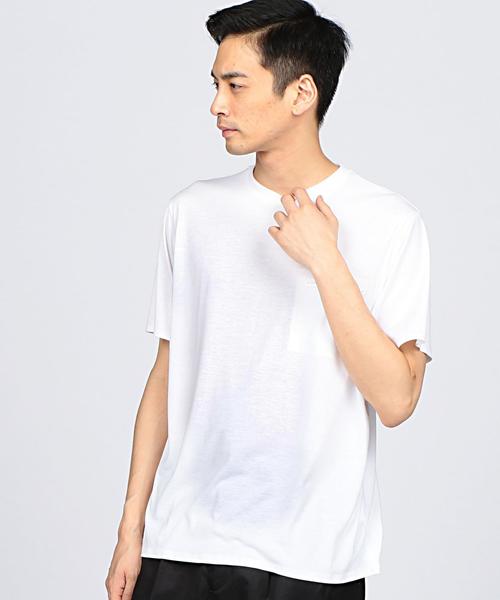 DESCENTE PAUSE（デサントポーズ）の「DESCENTE PAUSE（デサントポーズ） ZEROSEAM POKET T-SHIRT（Tシャツ/カットソー・メンズ・ホワイト/ブラウン/オリーブ/ネイビー・MEDIUM/LARGE）」の2枚目の写真