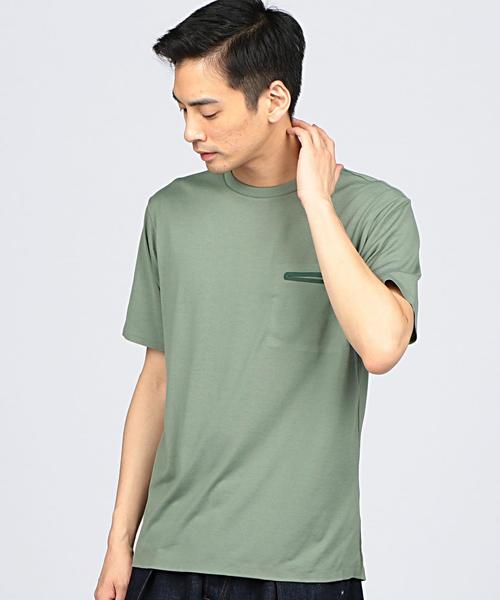 DESCENTE PAUSE（デサントポーズ）の「DESCENTE PAUSE（デサントポーズ） ZEROSEAM POKET T-SHIRT（Tシャツ/カットソー・メンズ・ホワイト/ブラウン/オリーブ/ネイビー・MEDIUM/LARGE）」の3枚目の写真