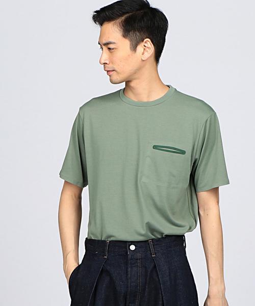 DESCENTE PAUSE（デサントポーズ）の「DESCENTE PAUSE（デサントポーズ） ZEROSEAM POKET T-SHIRT（Tシャツ/カットソー・メンズ・ホワイト/ブラウン/オリーブ/ネイビー・MEDIUM/LARGE）」の11枚目の写真