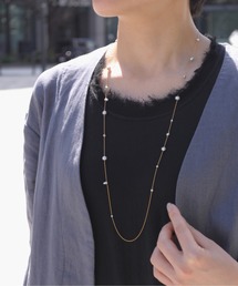 「anq.」K14GF・パールロングネックレス