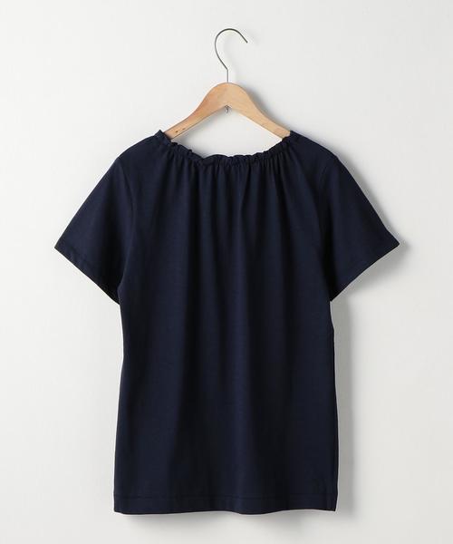 coen（コーエン）の「スラブギャザーネックTシャツ（Tシャツ/カットソー・レディース・ホワイト/イエロー/ライム/ネイビー・LARGE/MEDIUM）」の5枚目の写真