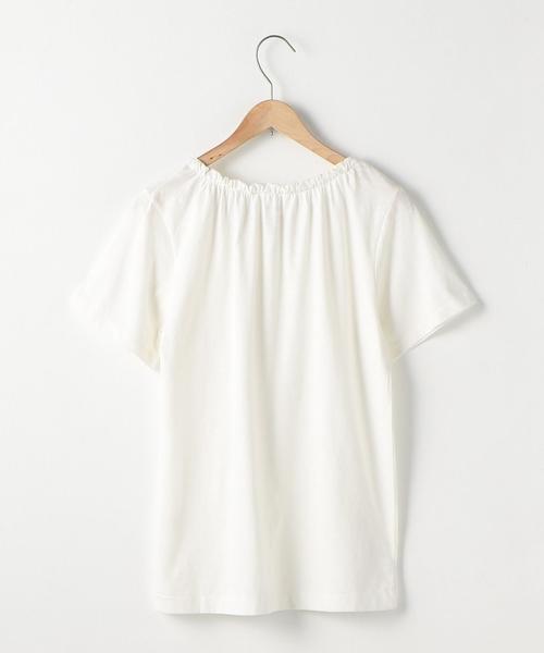 coen（コーエン）の「スラブギャザーネックTシャツ（Tシャツ/カットソー・レディース・ホワイト/イエロー/ライム/ネイビー・LARGE/MEDIUM）」の10枚目の写真