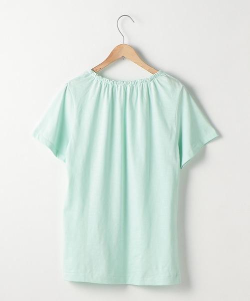 coen（コーエン）の「スラブギャザーネックTシャツ（Tシャツ/カットソー・レディース・ホワイト/イエロー/ライム/ネイビー・LARGE/MEDIUM）」の14枚目の写真
