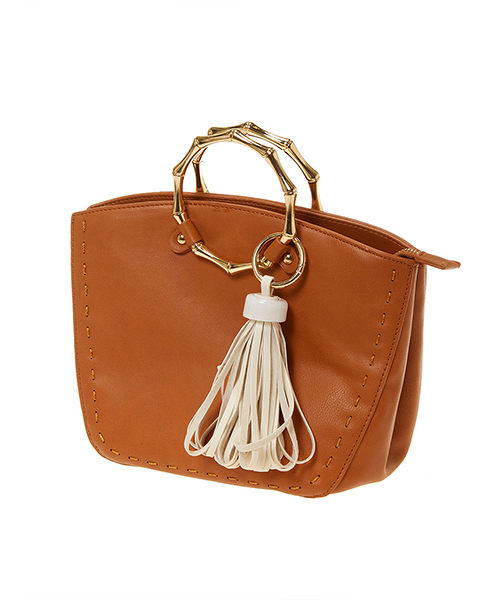 fifth（フィフス）の「リングハンドルタッセルチャームバッグ（ハンドバッグ・レディース・ブラック/モカ/サックスブルー/ホワイト/キャメル・FREE）」の5枚目の写真