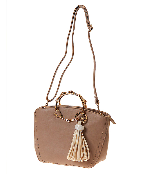fifth（フィフス）の「リングハンドルタッセルチャームバッグ（ハンドバッグ・レディース・ブラック/モカ/サックスブルー/ホワイト/キャメル・FREE）」の9枚目の写真
