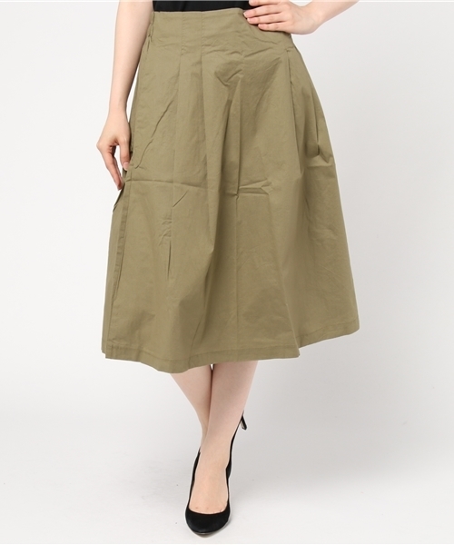 Pierrot（ピエロ）の「フロントタックスカート（スカート・レディース・ピンク/ブルー/ブラック/カーキ/ベージュ・M/L）」の16枚目の写真