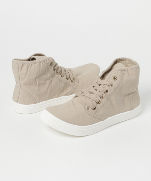 Samansa Mos2 サマンサ モスモス の 生地洗い加工ハイカットスニーカー スニーカー Wear