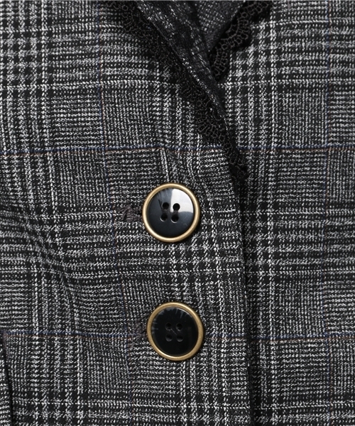 axes femme（アクシーズファム）の「グレンチェック柄テーラーJK