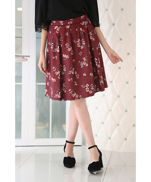 【1-6】フレアスカート 多色 抽象パターン BT162 フレアギャザースカート | パターンの通販サイト