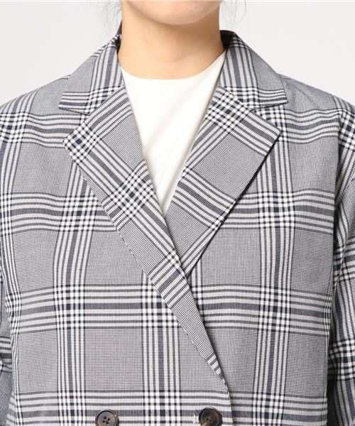 cepo（セポ）の「Ｗブレストチェスターコート（チェスターコート・レディース・ネイビー/グレー・M）」の9枚目の写真