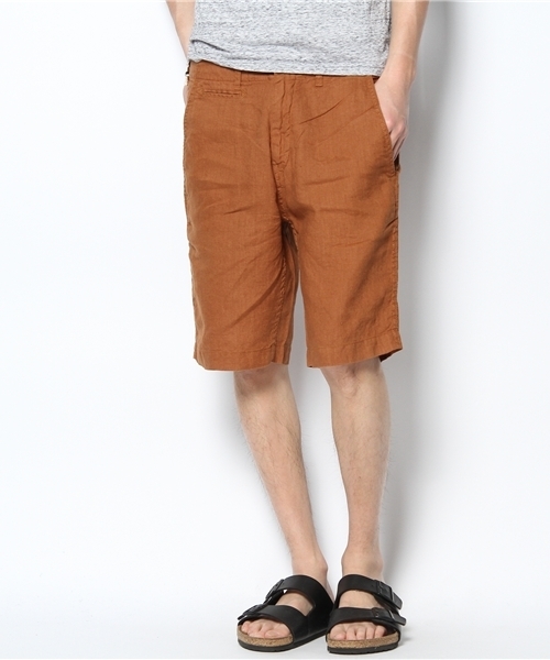 CIAOPANIC（チャオパニック）の「【Ciaopanic】　フレンチリネンサルエルショーツ（その他パンツ・メンズ・ネイビー/グリーン/キャメル/オレンジ/アイボリー・SMALL/MEDIUM/LARGE）」の4枚目の写真