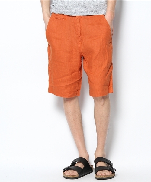 CIAOPANIC（チャオパニック）の「【Ciaopanic】　フレンチリネンサルエルショーツ（その他パンツ・メンズ・ネイビー/グリーン/キャメル/オレンジ/アイボリー・SMALL/MEDIUM/LARGE）」の5枚目の写真