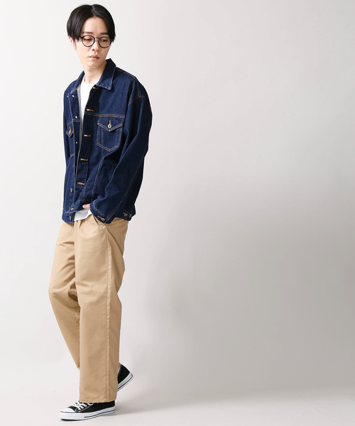 WEGO（ウィゴー）の「WEGO/ビッグシルエットデニムGジャン（デニムジャケット・メンズ・ダークインディゴブルー/ライトインディゴブルー・LARGE/MEDIUM）」の9枚目の写真