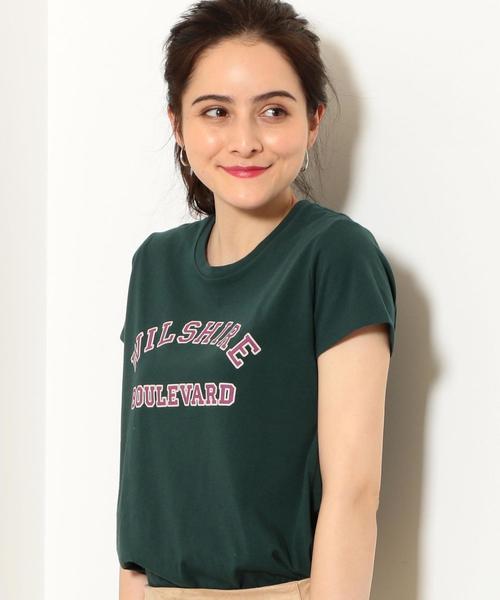 green label relaxing（グリーンレーベルリラクシング）の「SC テンジク プリント Tシャツ（Tシャツ/カットソー・レディース・ケリー/パープル/ホワイト/ブラウン/オフホワイト/グレー・FREE）」の5枚目の写真