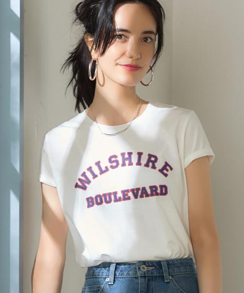 green label relaxing（グリーンレーベルリラクシング）の「SC テンジク プリント Tシャツ（Tシャツ/カットソー・レディース・ケリー/パープル/ホワイト/ブラウン/オフホワイト/グレー・FREE）」の2枚目の写真