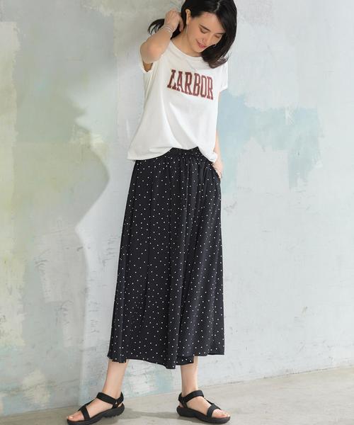 green label relaxing（グリーンレーベルリラクシング）の「SC テンジク プリント Tシャツ（Tシャツ/カットソー・レディース・ケリー/パープル/ホワイト/ブラウン/オフホワイト/グレー・FREE）」の14枚目の写真