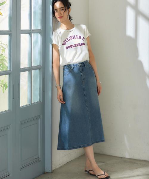 green label relaxing（グリーンレーベルリラクシング）の「SC テンジク プリント Tシャツ（Tシャツ/カットソー・レディース・ケリー/パープル/ホワイト/ブラウン/オフホワイト/グレー・FREE）」の13枚目の写真