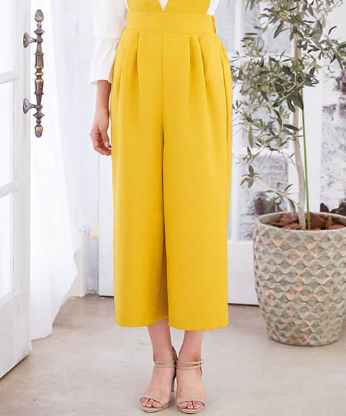 Pierrot（ピエロ）の「ワイドコンビネゾン（サロペット/オーバーオール・レディース・ブラック/イエロー系その他/ネイビー・M）」の11枚目の写真