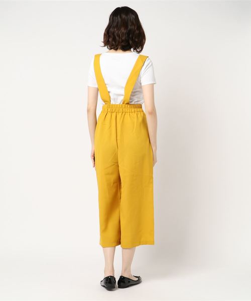 Pierrot（ピエロ）の「ワイドコンビネゾン（サロペット/オーバーオール・レディース・ブラック/イエロー系その他/ネイビー・M）」の4枚目の写真