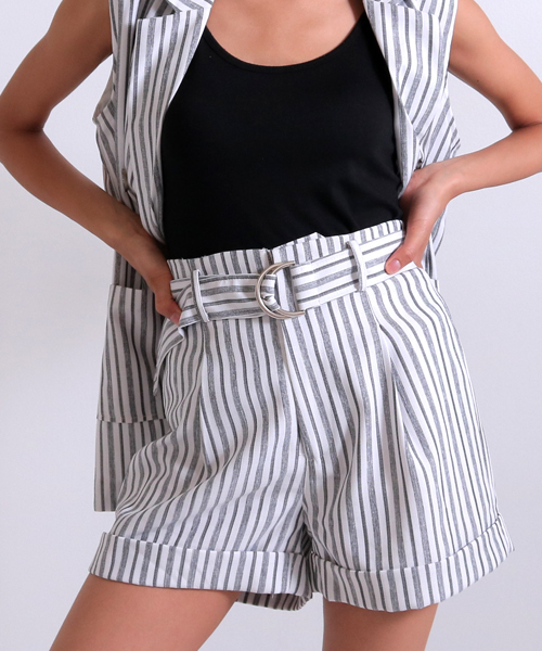 セール ストライプショートパンツ パンツ Alluge アルージュ のファッション