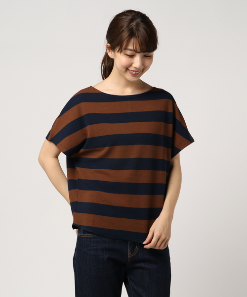 FREE'S MART（フリーズマート）の「ワッフルボーダーカットソー（Tシャツ/カットソー・レディース・ホワイト系その他/ブラウン系その他・FREE）」の5枚目の写真
