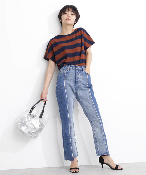 FREE'S MART（フリーズマート）の「ワッフルボーダーカットソー（Tシャツ/カットソー・レディース・ホワイト系その他/ブラウン系その他・FREE）」の10枚目の写真
