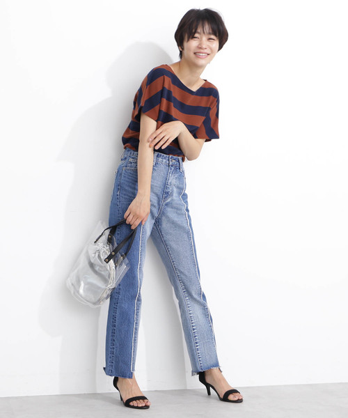FREE'S MART（フリーズマート）の「ワッフルボーダーカットソー（Tシャツ/カットソー・レディース・ホワイト系その他/ブラウン系その他・FREE）」の9枚目の写真