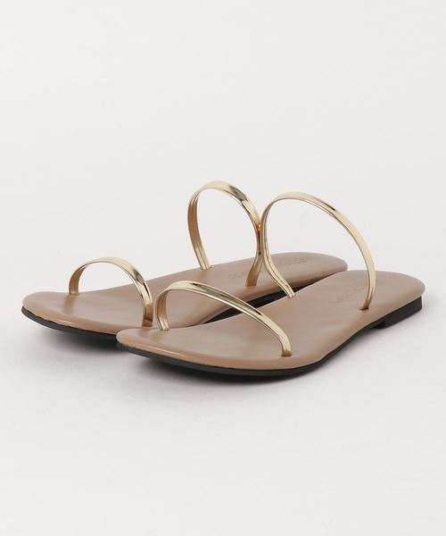 KOBE LETTUCE（コウベレタス）の「ループベルトor親指リング選べる2タイプフラットサンダル/レディース／シューズ[I1574]神戸レタス（サンダル・レディース・ベージュ系その他/ピンク系その他/ブルー系その他/ブラック系その他/シルバー系その他/ベージュ/ピンク/ネイビー/ブラック/シルバー・L/LL/M/S）」の20枚目の写真