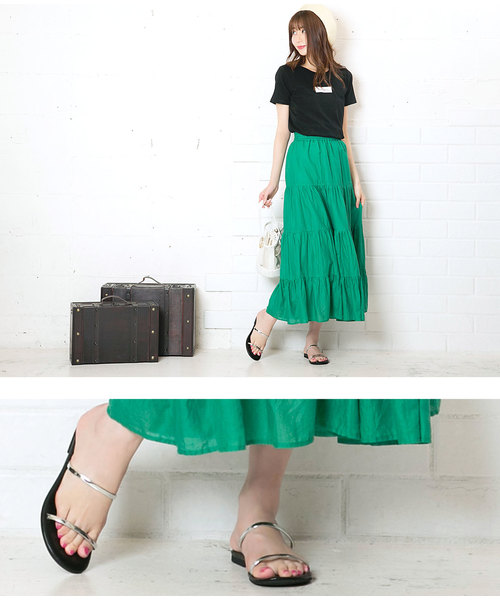 KOBE LETTUCE（コウベレタス）の「ループベルトor親指リング選べる2タイプフラットサンダル/レディース／シューズ[I1574]神戸レタス（サンダル・レディース・ベージュ系その他/ピンク系その他/ブルー系その他/ブラック系その他/シルバー系その他/ベージュ/ピンク/ネイビー/ブラック/シルバー・L/LL/M/S）」の11枚目の写真