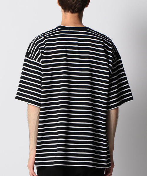 MONKEY TIME(モンキータイム)の「<monkey time> SIL/BORDER WIDE TEE/ワイドTシャツ(Tシャツ/カットソー・メンズ・ベージュ/ブラック・SMALL/MEDIUM/X-LARGE/LARGE)」の8枚目の写真