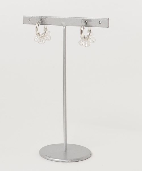 tone(トーン)の「【marinaJEWELRY】SV925SF/Crystal Quartz bubble wrapped pierced earring S(ピアス(両耳用)・レディース・その他・S)」の4枚目の写真