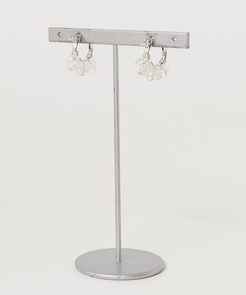 tone(トーン)の「【marinaJEWELRY】SV925SF/Crystal Quartz bubble wrapped pierced earring S(ピアス(両耳用)・レディース・その他・S)」の2枚目の写真